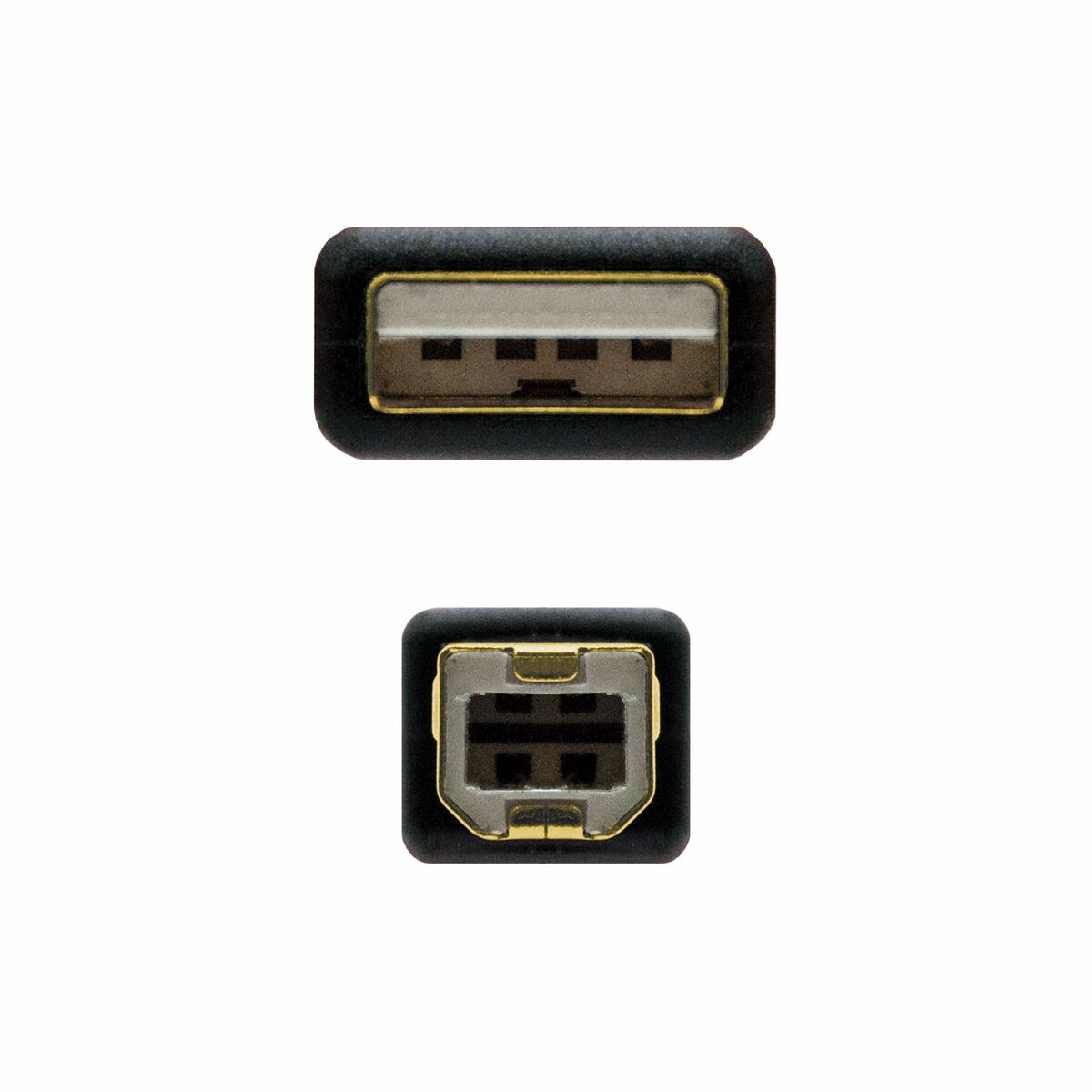 USB 2.0 A - USB B kaapeli NANOCABLE 10.01.1205 Musta 5 m